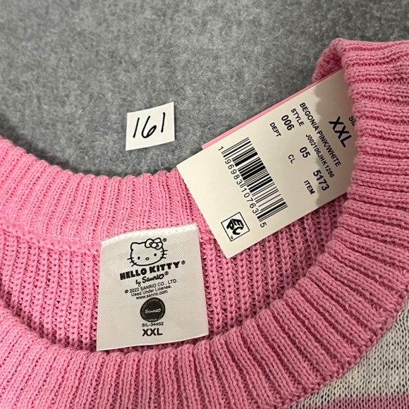 Hello Kitty Checkered Pink Sweater Vest XXL Academia Kidcore - Picture 3 of 8